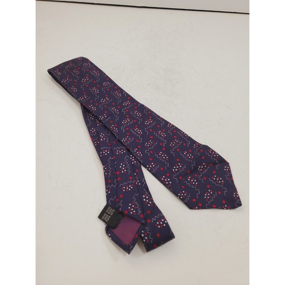 1950s John comfort Blue Silk Repp Tie | Untipped Ivy League Trad - Picture 8 of 10